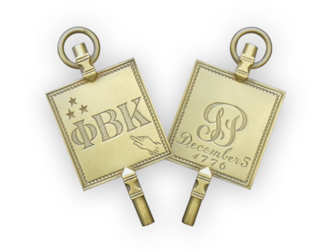 Phi Beta Kappa front and back of key